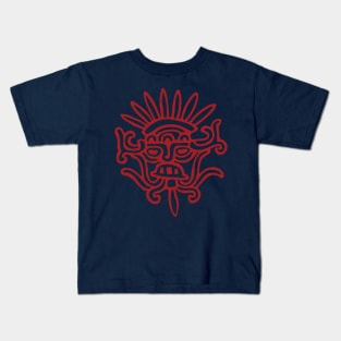 Aztec Warrior Azteca Culture Kukulkan Mask Kids T-Shirt